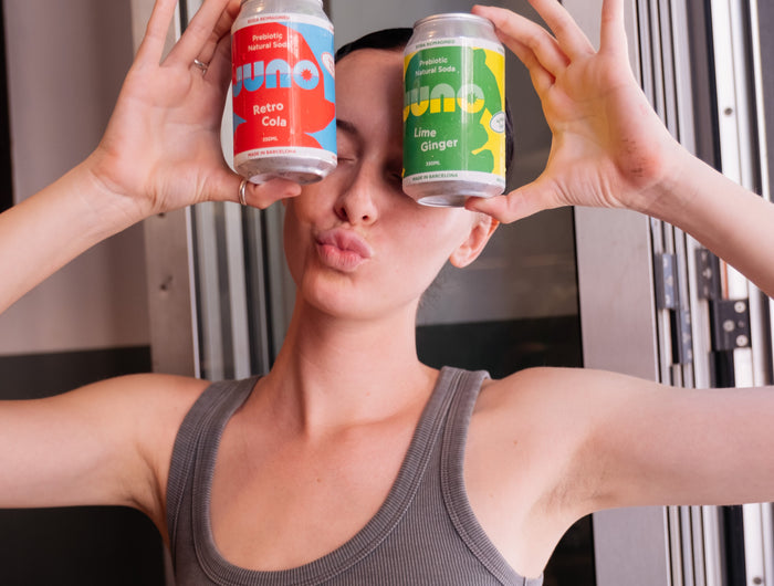 <h4>We didn’t set out to make a “health drink.” We set out to make a better soda—one that tastes amazing and treats you right. </h4><h4>Juicy. Bubbly. Balanced.</h4><h4>Juno is inspired by the whole fruit, not just the juice. </h4><h4>In nature, fruit is packed with fibre, which helps balance its natural sugars—that’s why we add 4g of prebiotic acacia fibre to help regulate blood sugar levels, nourish your gut, and keep you feeling good.</h4><h4>Oh, and that fibre?<br/>You’ll find 4g per can—that’s as much as a whole apple, a cup of peas, or (if you’re feeling fancy) 12 spears of asparagus. Except Juno tastes way better than 12 spears of asparagus.</h4>